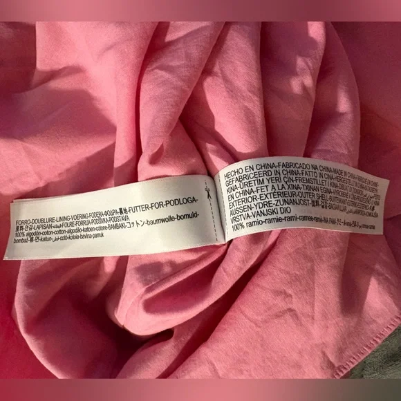 Massimo Dutti Long Gathered Pink Dress With a Halter Neckline  in Sz S - Picture 8 of 10